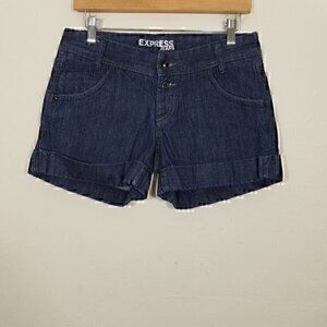 Express Dark Blue Jean Shorts